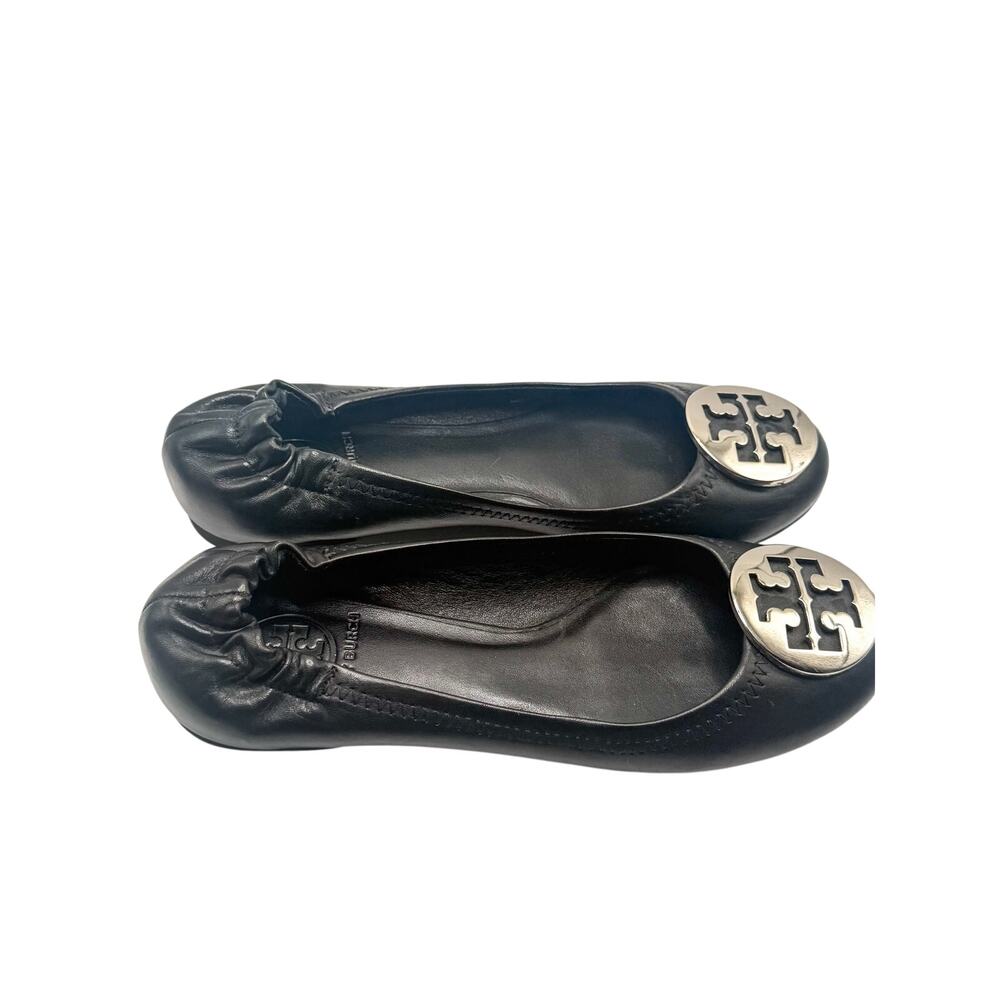 Tory Burch black leather Reva ballet flats size 6
